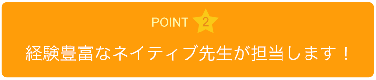 経験豊富なネイティブ先生が担当します！